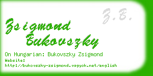 zsigmond bukovszky business card